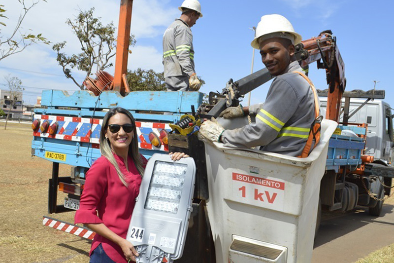Santa Maria ganha iluminação em LED em novos pontos da cidade